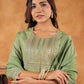 Janasya Sage Premium Chinnon Embroidered Kurta,Bottom & Dupatta | Swadesiicart