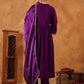 Janasya Purple Velvet Embroidered Kurta,Bottom & Dupatta | Swadesiicart
