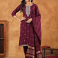 Janasya Dark Chanderi Embroidered Straight Kurta Set | Swadesiicart