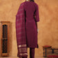 Janasya Dark Chanderi Embroidered Straight Kurta Set | Swadesiicart