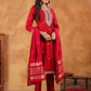 Janasya Dark Chanderi Embroidered Straight Kurta Set | Swadesiicart