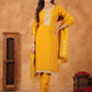 Janasya Bright Chanderi Embroidered Straight Kurta Set | Swadesiicart