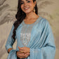 Janasya Light Chanderi Embroidered Straight Kurta Set | Swadesiicart