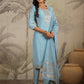 Janasya Light Chanderi Embroidered Straight Kurta Set | Swadesiicart