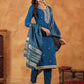 Janasya Dark Chanderi Embroidered Straight Kurta Set | Swadesiicart