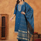 Janasya Dark Chanderi Embroidered Straight Kurta Set | Swadesiicart