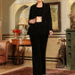 Janasya Black Velvet Solid Top,Bottom & Jacket | Swadesiicart