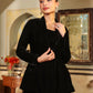 Janasya Black Velvet Solid Top,Bottom & Jacket | Swadesiicart