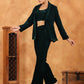 Janasya Green Velvet Solid Top,Bottom & Jacket | Swadesiicart