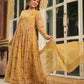 Janasya Mustard Georgette Floral Kurta,Bottom & Dupatta | Swadesiicart