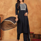 Janasya Dark Chanderi Embroidered Straight Kurta Set | Swadesiicart