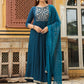 Janasya Dark Rayon Yoke Embroidery Anarkali Kurta Set | Swadesiicart