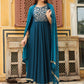 Janasya Dark Rayon Yoke Embroidery Anarkali Kurta Set | Swadesiicart