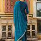 Janasya Dark Rayon Yoke Embroidery Anarkali Kurta Set | Swadesiicart