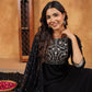 Janasya Black Rayon Embroidered Kurta,Bottom & Dupatta | Swadesiicart