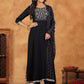 Janasya Black Rayon Embroidered Kurta,Bottom & Dupatta | Swadesiicart