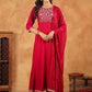 Janasya Pink Rayon Embroidered Kurta,Bottom & Dupatta | Swadesiicart