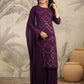 Janasya Purple Weightless Georgette Embroidered Kurta,Bottom & Dupatta | Swadesiicart