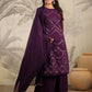 Janasya Purple Weightless Georgette Embroidered Kurta,Bottom & Dupatta | Swadesiicart