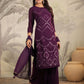 Janasya Purple Weightless Georgette Embroidered Kurta,Bottom & Dupatta | Swadesiicart