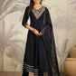 Janasya Dark Rayon Embroidered Anarkali Kurta Set | Swadesiicart