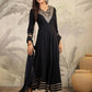 Janasya Dark Rayon Embroidered Anarkali Kurta Set | Swadesiicart