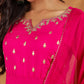 Janasya Dark Rayon Embroidered Anarkali Kurta Set | Swadesiicart