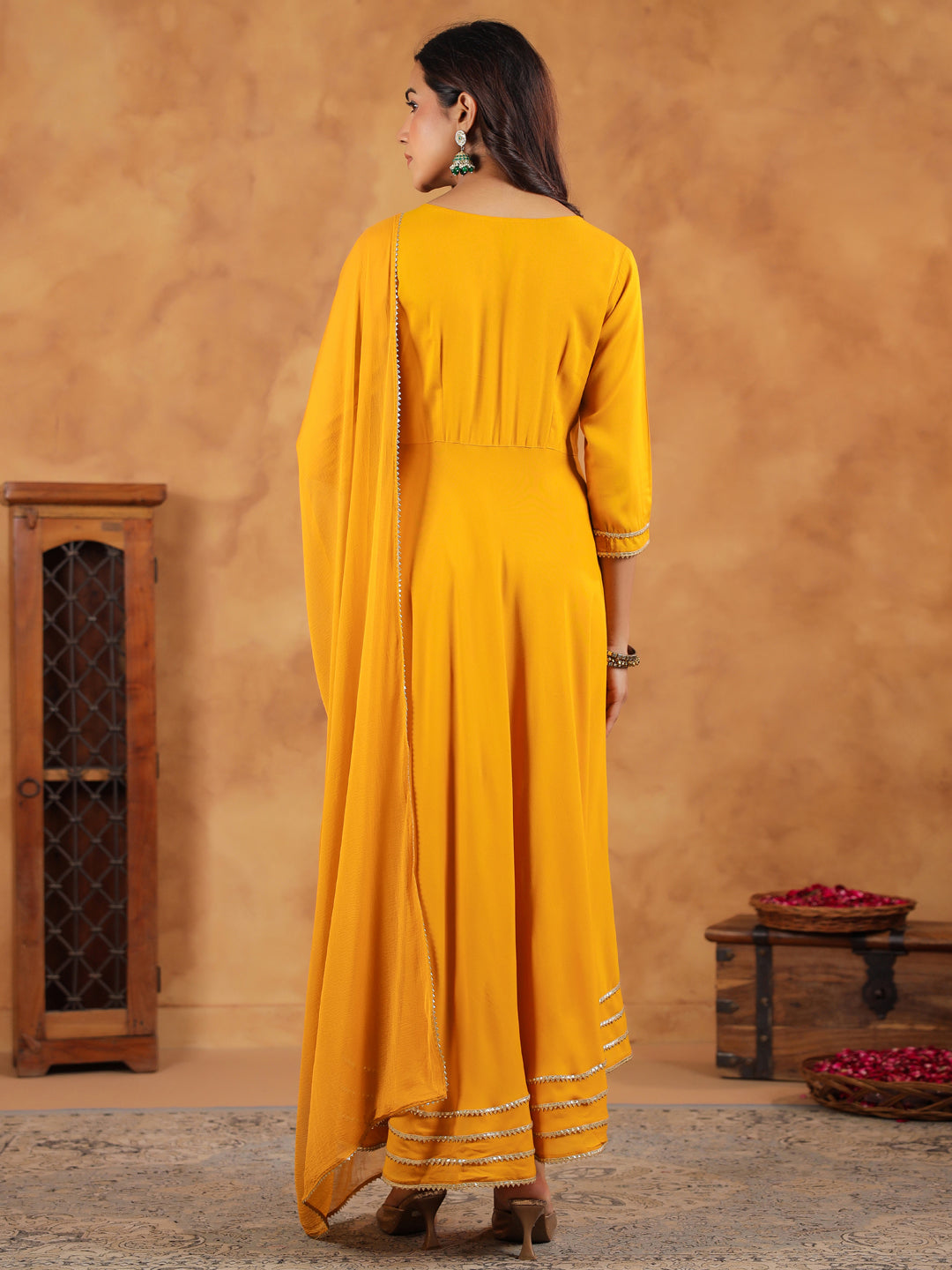 Janasya Bright Rayon Embroidered Anarkali Kurta Set | Swadesiicart