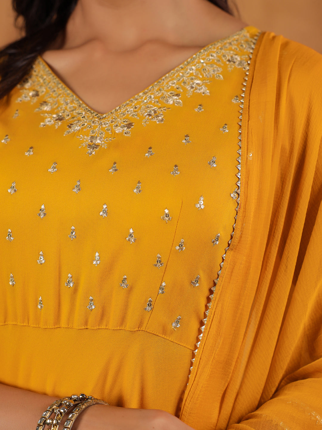 Janasya Bright Rayon Embroidered Anarkali Kurta Set | Swadesiicart