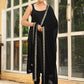 Janasya Dark Rayon Foil Print Straight Kurta Set | Swadesiicart