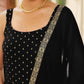 Janasya Dark Rayon Foil Print Straight Kurta Set | Swadesiicart