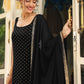 Janasya Dark Rayon Foil Print Straight Kurta Set | Swadesiicart