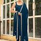 Janasya Dark Rayon Foil Print Straight Kurta Set | Swadesiicart
