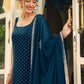 Janasya Dark Rayon Foil Print Straight Kurta Set | Swadesiicart