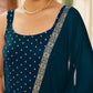 Janasya Dark Rayon Foil Print Straight Kurta Set | Swadesiicart