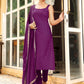 Janasya Dark Rayon Foil Print Straight Kurta Set | Swadesiicart