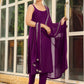 Janasya Dark Rayon Foil Print Straight Kurta Set | Swadesiicart