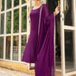 Janasya Dark Rayon Foil Print Straight Kurta Set | Swadesiicart