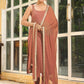 Janasya Dark Rayon Foil Print Straight Kurta Set | Swadesiicart