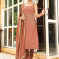 Janasya Dark Rayon Foil Print Straight Kurta Set | Swadesiicart