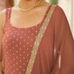 Janasya Dark Rayon Foil Print Straight Kurta Set | Swadesiicart