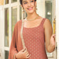 Janasya Dark Rayon Foil Print Straight Kurta Set | Swadesiicart