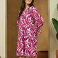 Janasya Bright Cotton Floral A-Line Dress | Swadesiicart