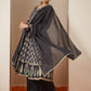 Janasya Dark Rayon Ethnic Motifs A-Line Kurta Set | Swadesiicart