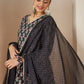 Janasya Dark Rayon Ethnic Motifs A-Line Kurta Set | Swadesiicart
