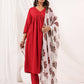 Janasya Dark Rayon Embellished A-Line Kurta Set | Swadesiicart