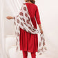 Janasya Dark Rayon Embellished A-Line Kurta Set | Swadesiicart