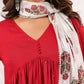 Janasya Dark Rayon Embellished A-Line Kurta Set | Swadesiicart