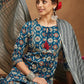 Janasya Bright Cotton Floral Straight Kurta Set | Swadesiicart