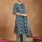 Janasya Bright Cotton Floral Straight Kurta Set | Swadesiicart